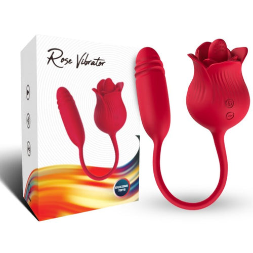 ARMONY - ROSELIP ESTIMULADOR CLITORIS CON LENGUA 10 MODOS & VIBRADOR ROJO - OMerotics