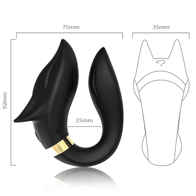 ARMONY - FOX REMOTE CONTROL COUPLE VIBRATOR BLACK