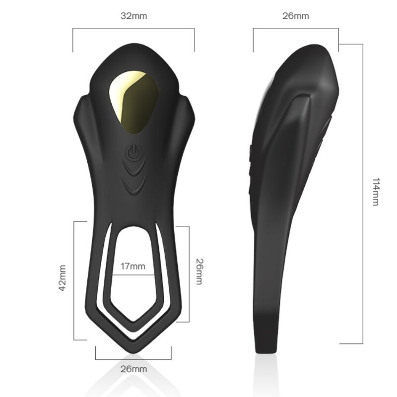 ARMONY - ROADSTER ANILLO VIBRADOR DOBLE CONTROL REMOTO NEGRO - OMerotics