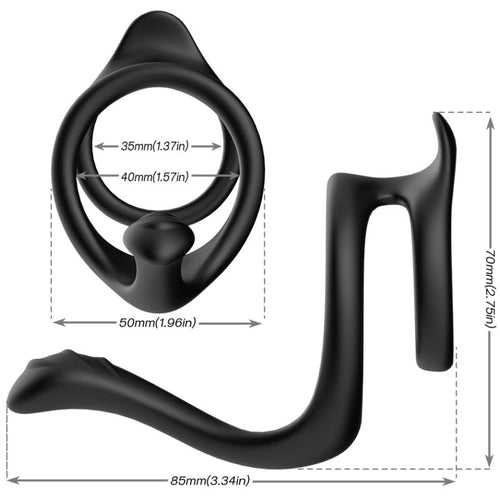 ARMONY - TAIL DOUBLE BLACK ANAL RING