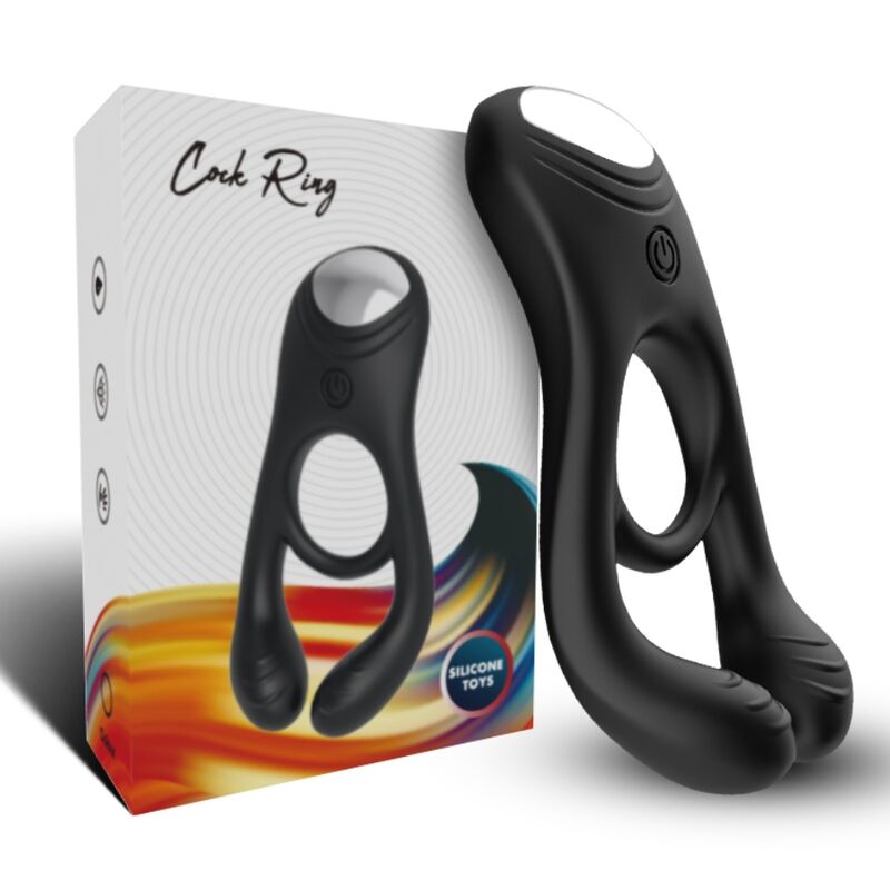 ARMONY - VEYRON ANILLO VIBRADOR DOBLE PINZA CONTROL REMOTO NEGRO - OMerotics