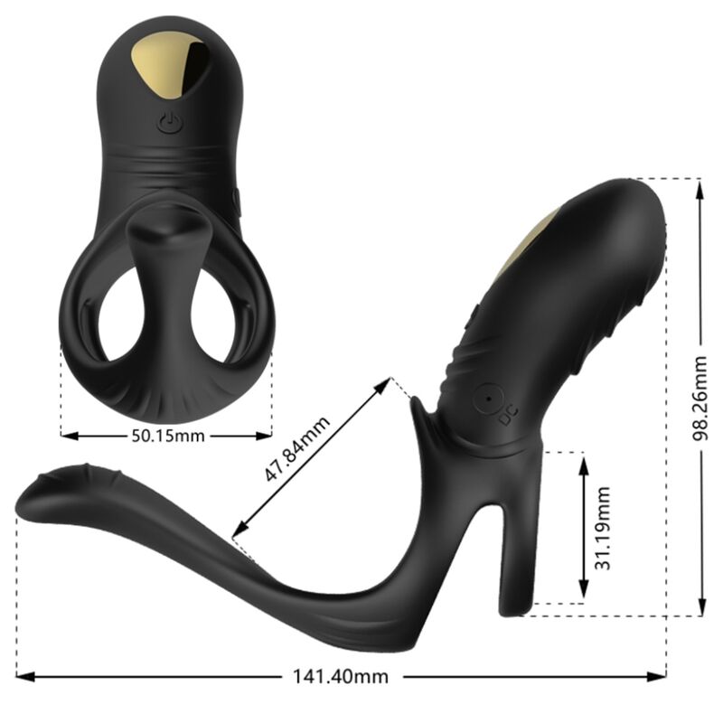ARMONY - JOY JUMPER ANILLO VIBRADOR PAREJAS & PLUG ANAL CONTROL REMOTO NEGRO - OMerotics