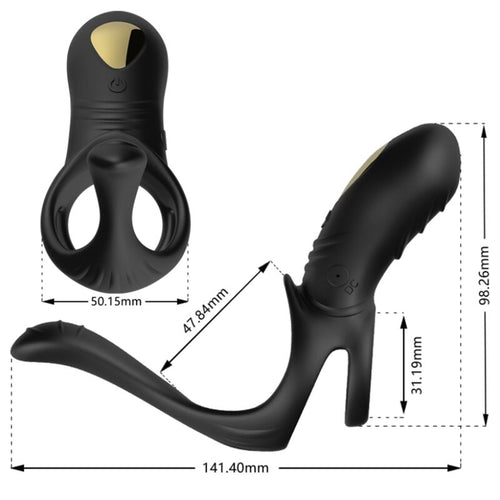 ARMONY - JOY JUMPER ANILLO VIBRADOR PAREJAS & PLUG ANAL NEGRO - OMerotics