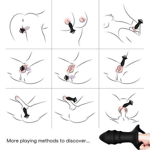 ARMONY - KYLIN DEDAL VIBRADOR & PLUG ANAL CONTROL REMOTO NEGRO - OMerotics