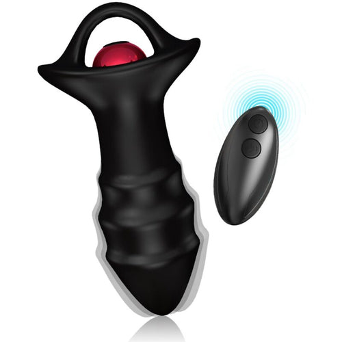 ARMONY - KYLIN DEDAL VIBRADOR & PLUG ANAL CONTROL REMOTO NEGRO - OMerotics