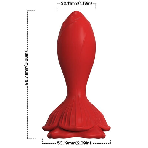 ARMONY - ROSA VIBRADOR & PLUG ANAL PEQUEÑO CONTROL REMOTO ROJO - OMerotics