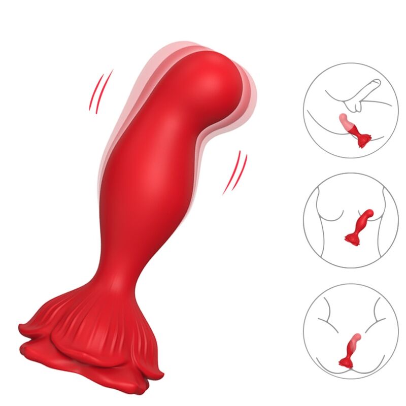 ARMONY - ROSA VIBRADOR & PLUG ANAL CONTROL REMOTO ROJO - OMerotics