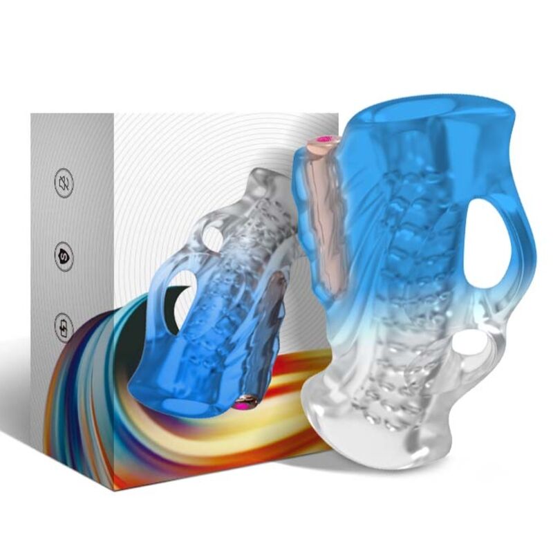 ARMONY - MASTURBATOR DEDAL & VIBRADOR AZUL DEGRADADO - OMerotics