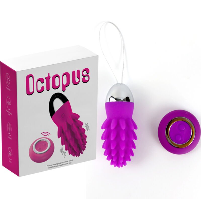 ARMONY - OCTOPUS HUEVO VIBRADOR CACTUS CONTROL REMOTO VIOLETA - OMerotics