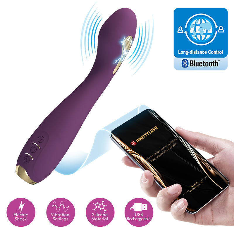 PRETTY LOVE – HECTOR ELEKTROSCHOCK-VIBRATOR PER APP-STEUERUNG LILA