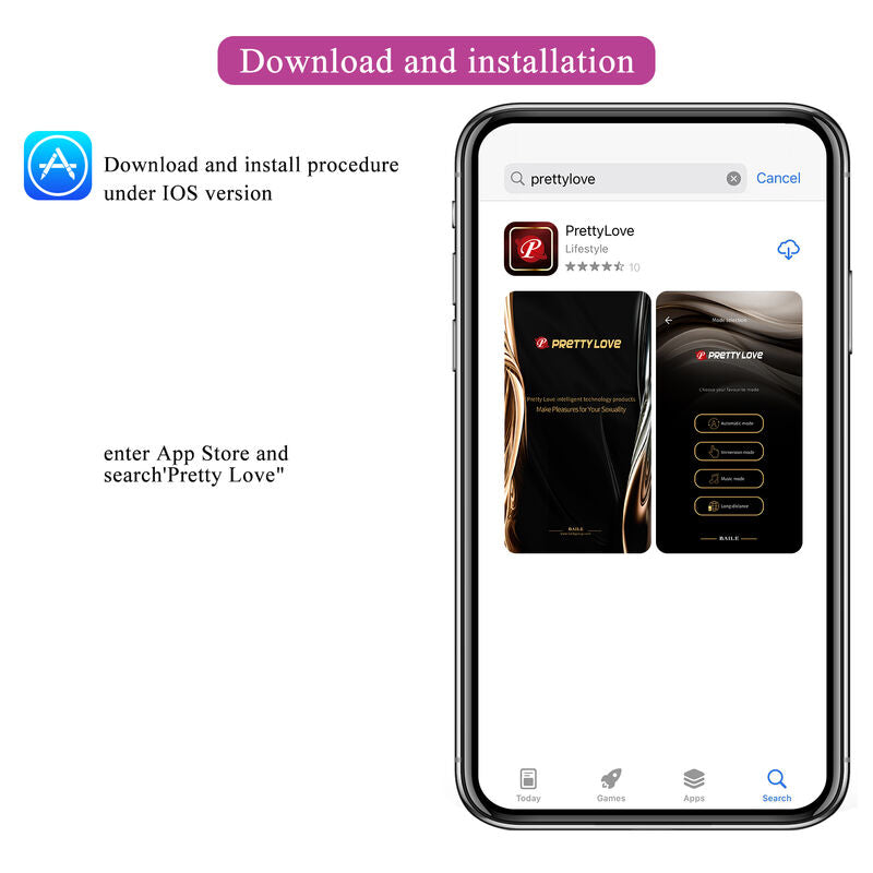 PRETTY LOVE – HECTOR ELEKTROSCHOCK-VIBRATOR PER APP-STEUERUNG LILA
