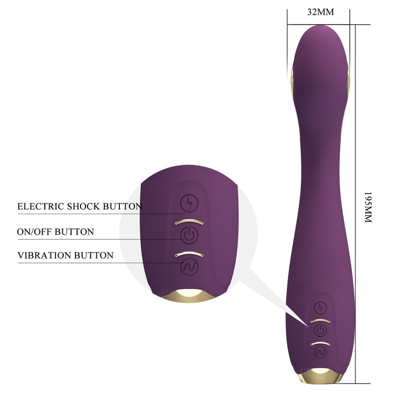 PRETTY LOVE – HECTOR ELEKTROSCHOCK-VIBRATOR PER APP-STEUERUNG LILA