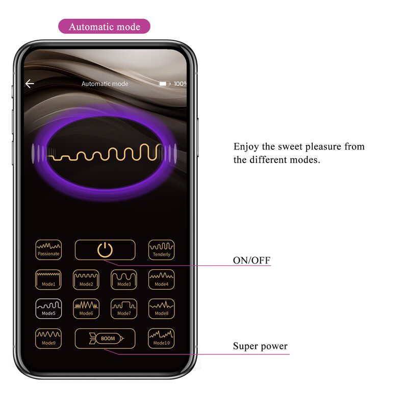 PRETTY LOVE – HECTOR ELEKTROSCHOCK-VIBRATOR PER APP-STEUERUNG LILA