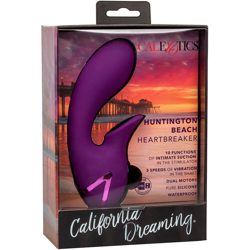 CALEXOTICS - HUNTINGTON BEACH HEARTBREAKER ESTIMULADOR & SUCCIONADOR MORADO BY CALIFORNIA DREAMING - OMerotics