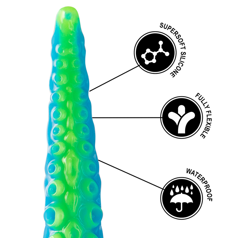 EPIC - SCYLLA GLOW-IN-THE-DARK THIN TENTACLE DILDO LARGE