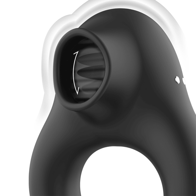 ARMONY - ANILLO VIBRADOR SILICONA 3 MOTORES RECARGABLE NEGRO - DORADO - OMerotics