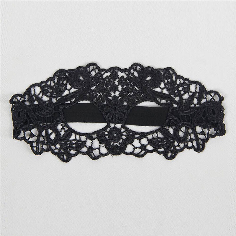 QUEEN LINGERIE - ANTIFAZ DE ENCAJE NEGRO - OMerotics