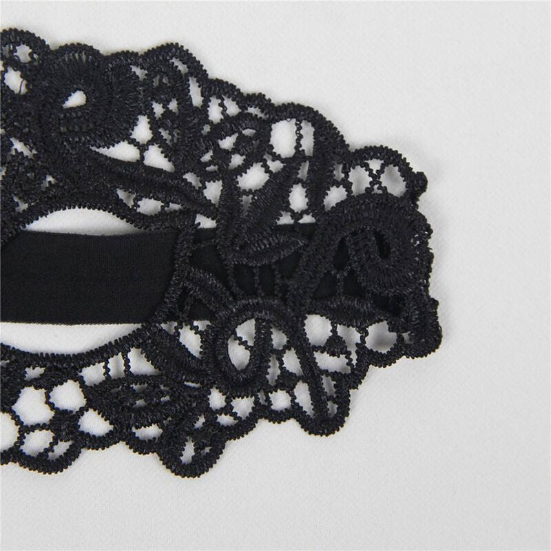 QUEEN LINGERIE - ANTIFAZ DE ENCAJE NEGRO - OMerotics