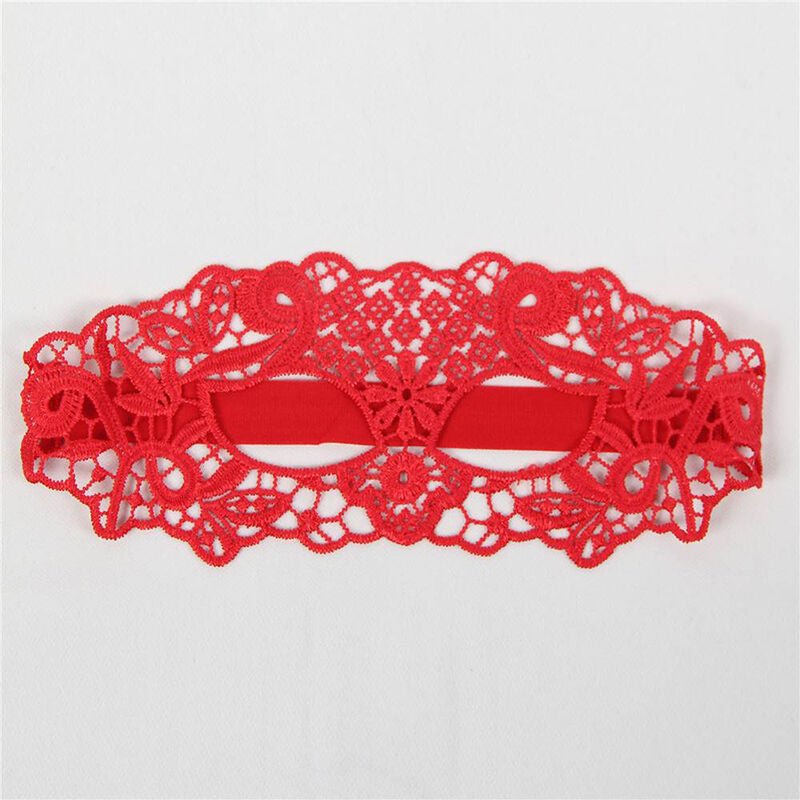 QUEEN LINGERIE - ANTIFAZ DE ENCAJE ROJO - OMerotics