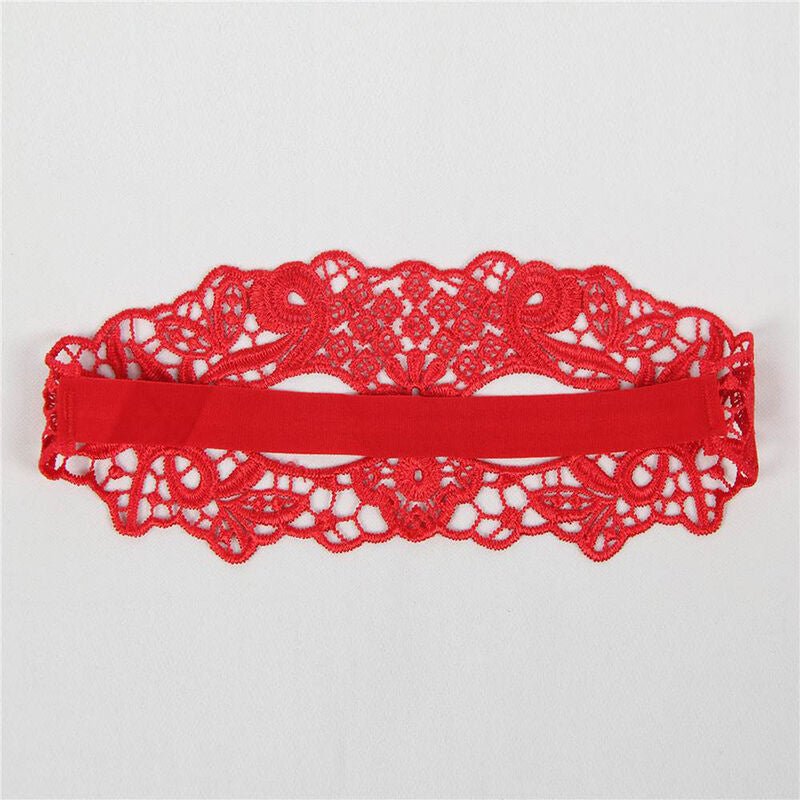 QUEEN LINGERIE - ANTIFAZ DE ENCAJE ROJO - OMerotics