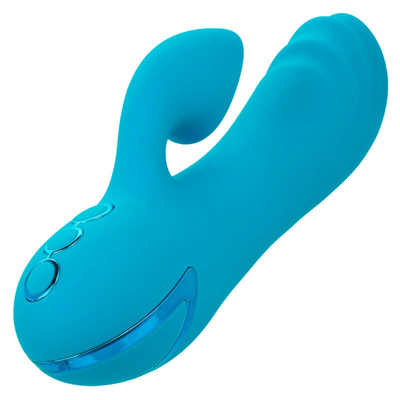 CALEXOTICS - SUNSET BEACH SEDUCER VIBRADOR Y ESTIMULADOR 10 FUNCIONES AZUL - OMerotics