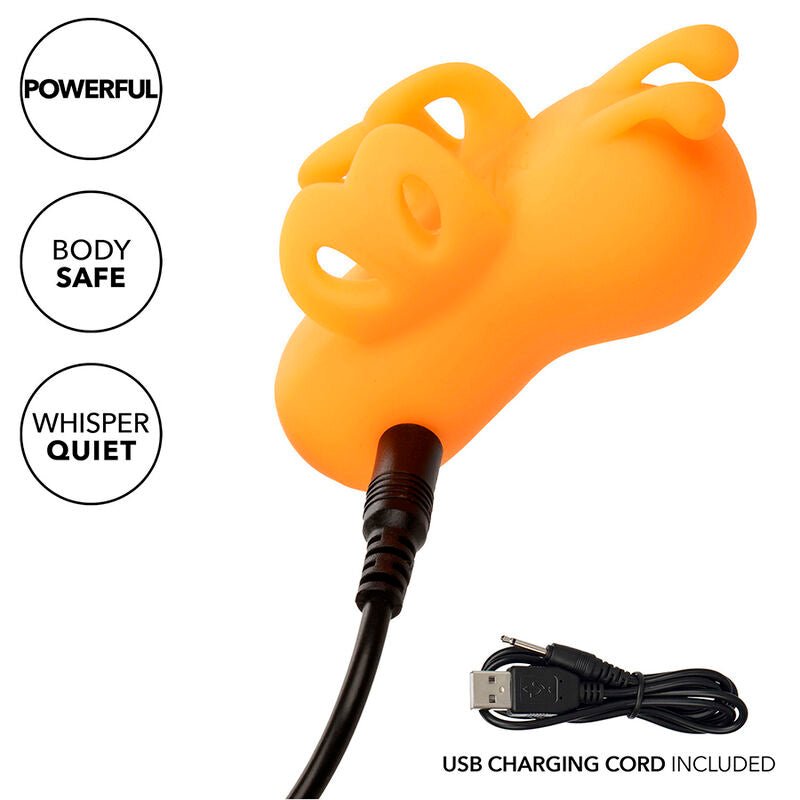 CALEXOTICS - NEON VIBES THE BUZZING VIBE ESTIMULADOR DE DEDO 10 VIBRACIONES NARANJA - OMerotics