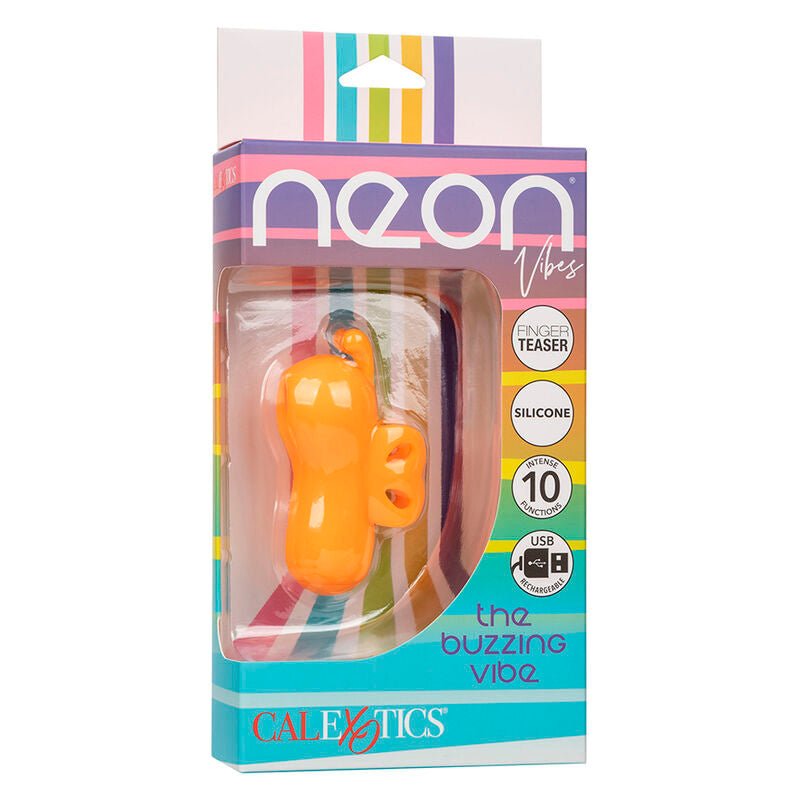 CALEXOTICS - NEON VIBES THE BUZZING VIBE ESTIMULADOR DE DEDO 10 VIBRACIONES NARANJA - OMerotics