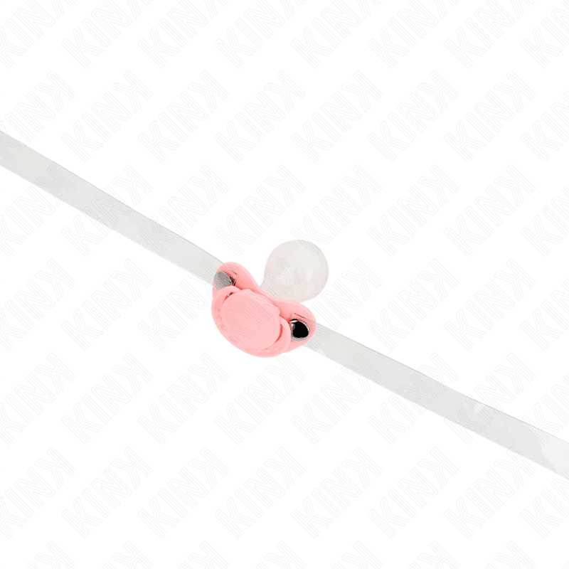 KINK - MORDAZA FORMA CHUPETE 5.5 x 4 CM ROSA AJUSTABLE 43-60 CM - OMerotics