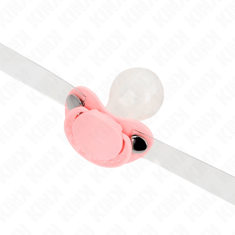 KINK - MORDAZA FORMA CHUPETE 5.5 x 4 CM ROSA AJUSTABLE 43-60 CM - OMerotics