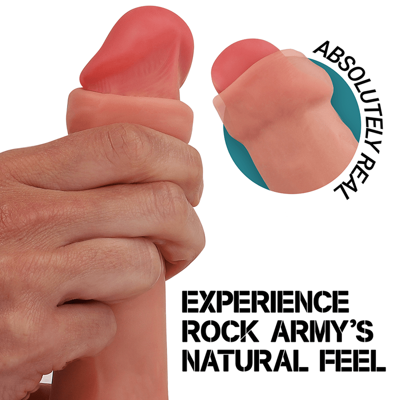 ROCKARMY - RANGER DILDO REALISTA DUAL DENSITY LIQUID SILICONE 22 CM -O- 3.6 CM - OMerotics