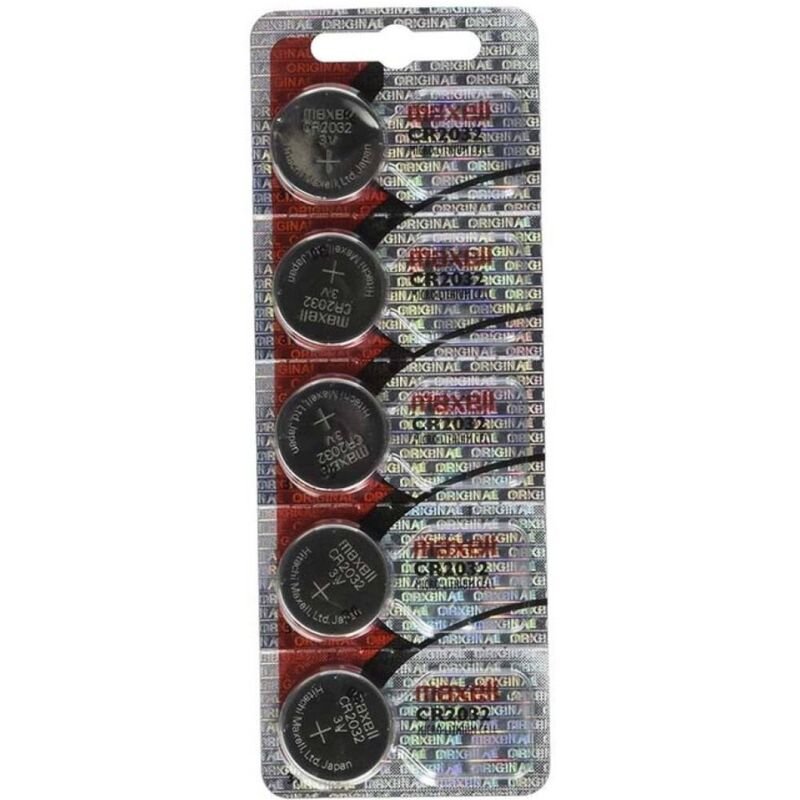 MAXELL - PILA BOTÓN LITIO CR2032 3V - BLISTER 5 UNIDADES - OMerotics