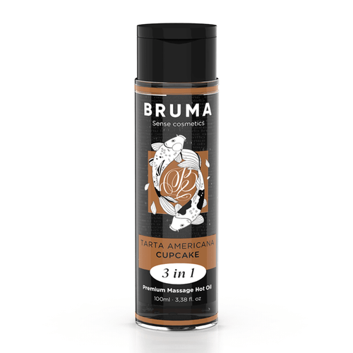BRUMA - ACEITE DE MASAJE PREMIUM EFECTO CALOR SABOR TARTA AMERICANA 3 EN 1 - 100 ML - OMerotics
