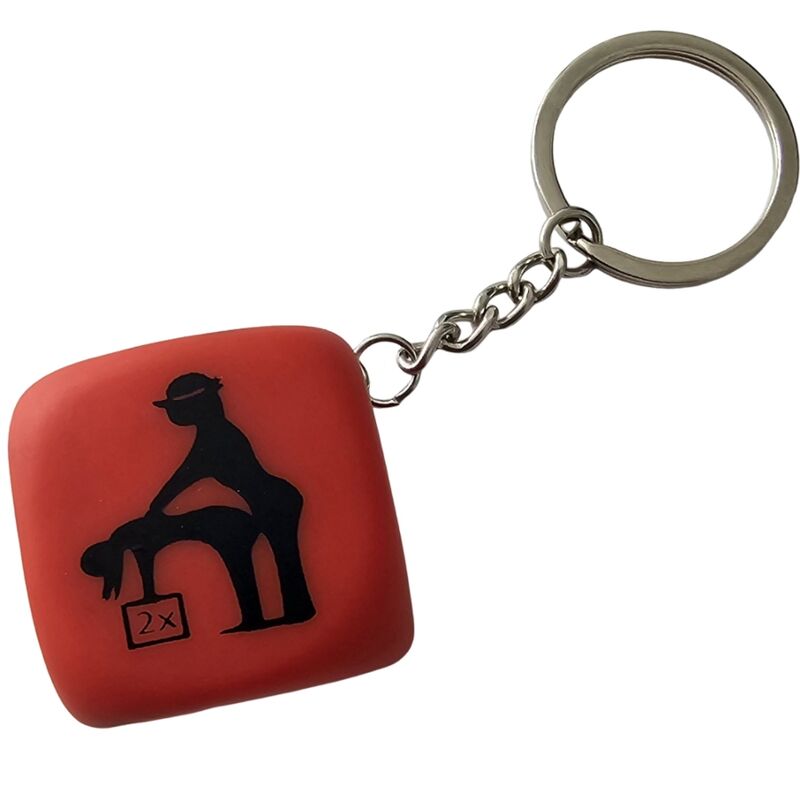SPICY DEVIL - RED DICE KEYCHAIN WITH POSITIONS