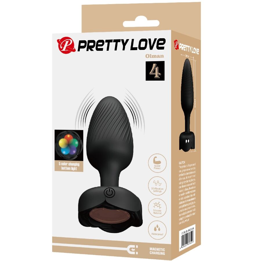 PRETTY LOVE - OLMAN PLUG ANAL CON LUZ LED 8.8 CM - OMerotics
