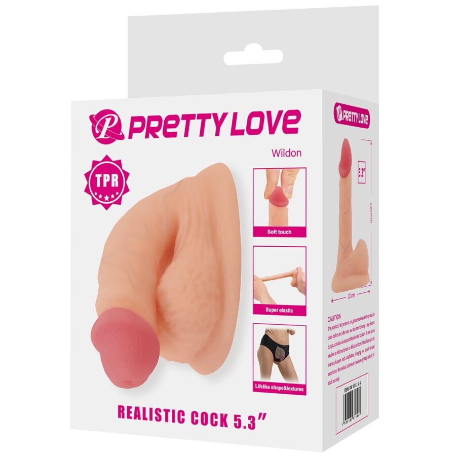 PRETTY LOVE - WILDON DILDO ULTRA REALÍSTICO Y ELÁSTICO 10 CM NATURAL - OMerotics