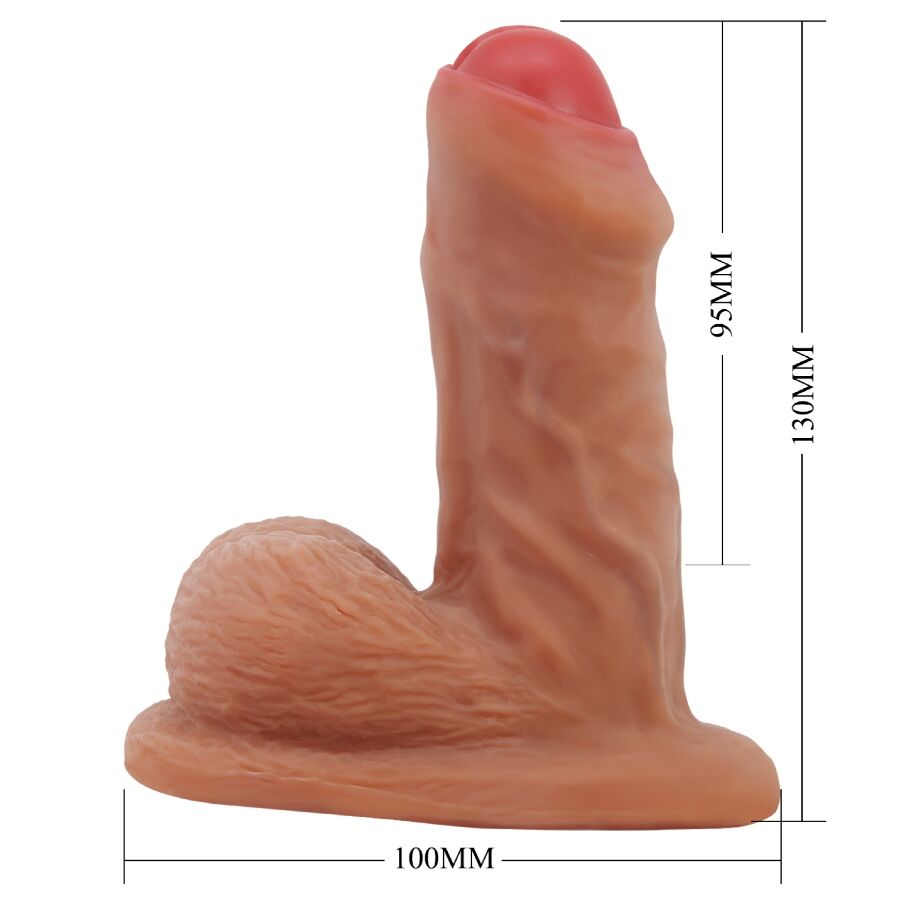 PRETTY LOVE - WARNELL DILDO ULTRA REALÍSTICO Y ELÁSTICO 9.5 CM MULATO - OMerotics