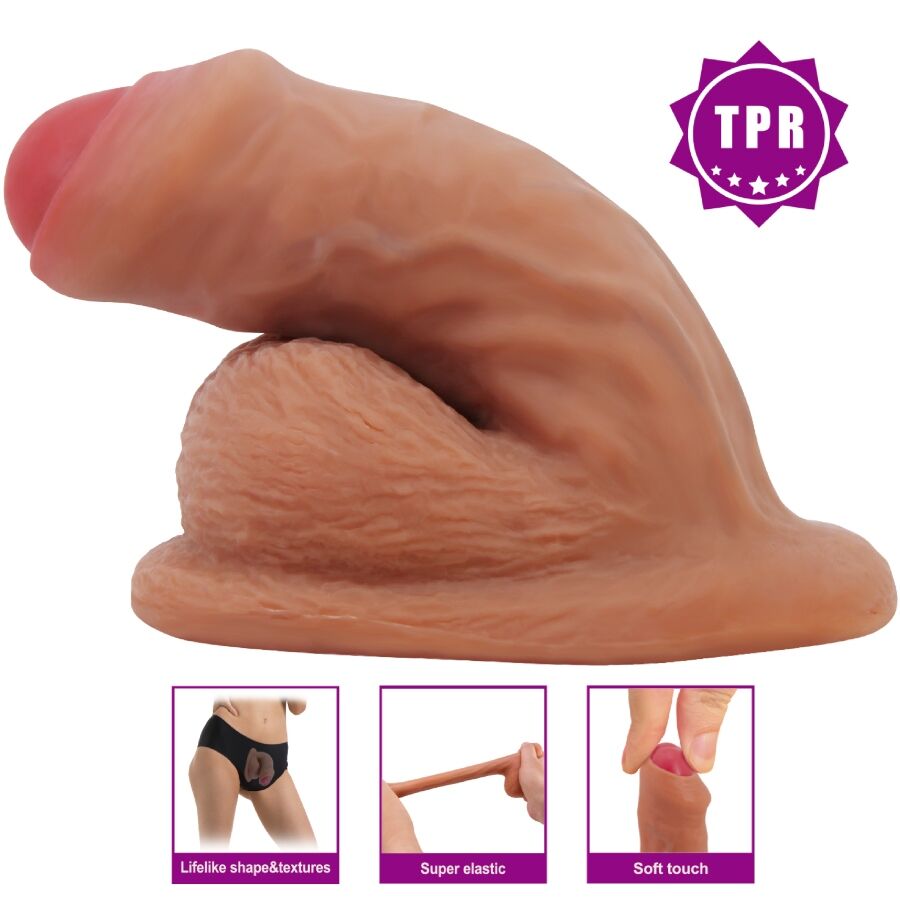 PRETTY LOVE - WARNELL DILDO ULTRA REALÍSTICO Y ELÁSTICO 9.5 CM MULATO - OMerotics