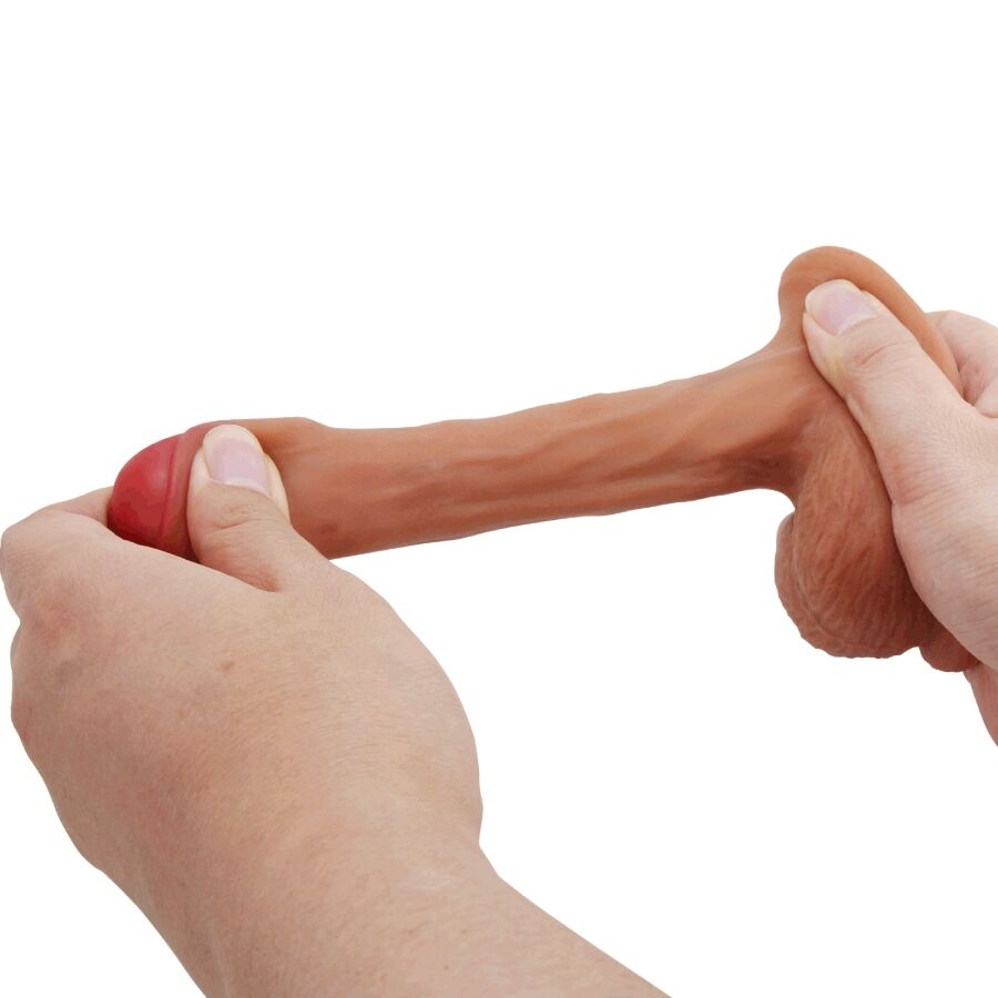 PRETTY LOVE - WARNELL DILDO ULTRA REALÍSTICO Y ELÁSTICO 9.5 CM MULATO - OMerotics