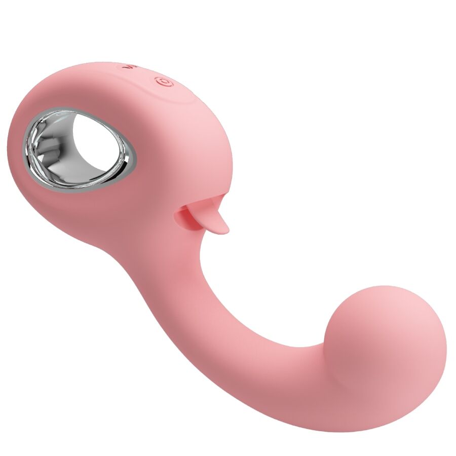 PRETTY LOVE - ERYNNYES VIBRADOR PUNTO G + ESTIMULADOR CLÍTORIS 10 VIBRACIONES ROSA - OMerotics