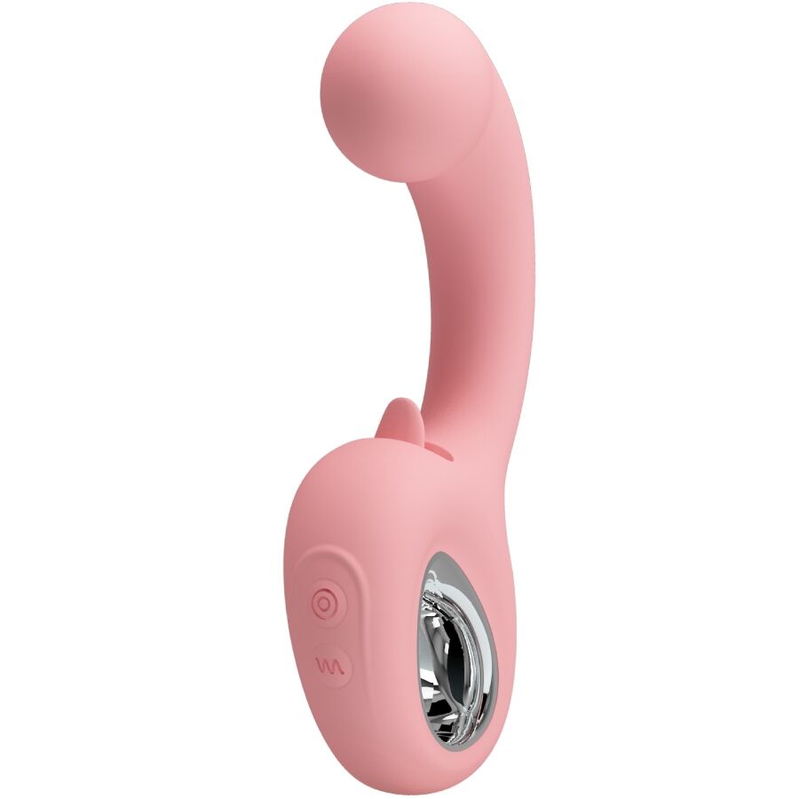 PRETTY LOVE - ERYNNYES VIBRADOR PUNTO G + ESTIMULADOR CLÍTORIS 10 VIBRACIONES ROSA - OMerotics