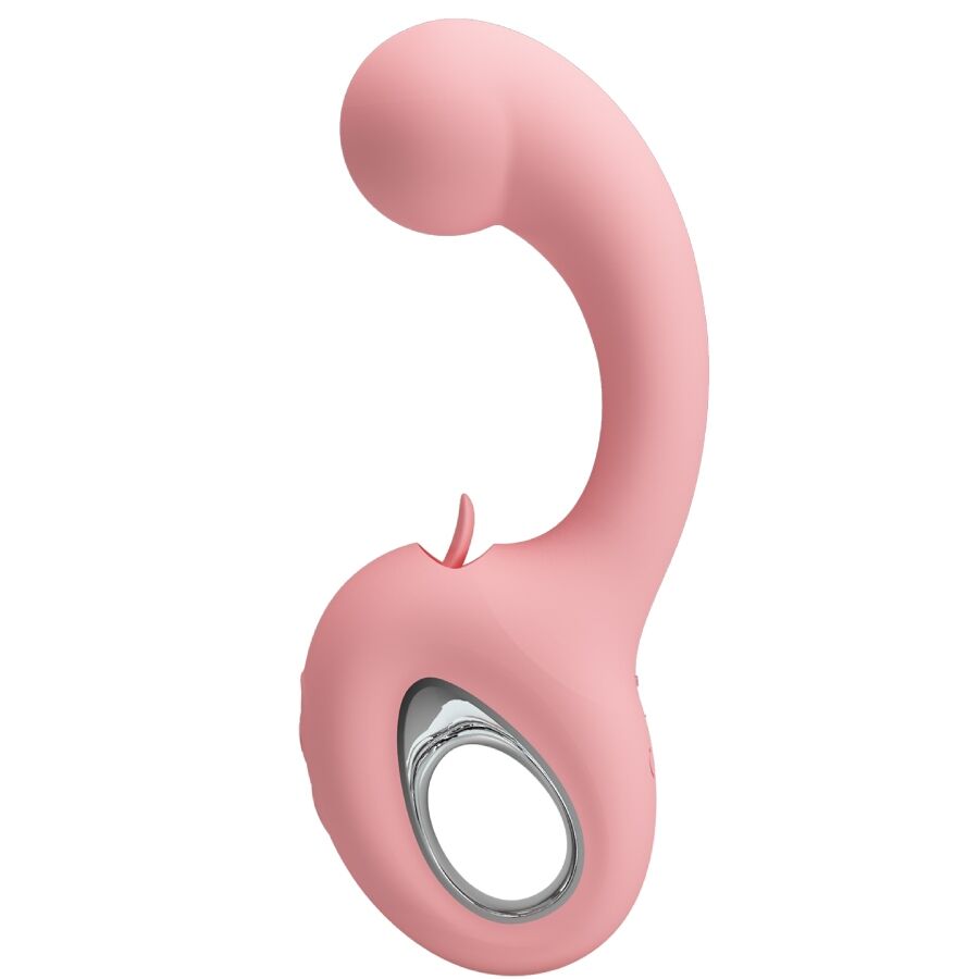 PRETTY LOVE - ERYNNYES VIBRADOR PUNTO G + ESTIMULADOR CLÍTORIS 10 VIBRACIONES ROSA - OMerotics