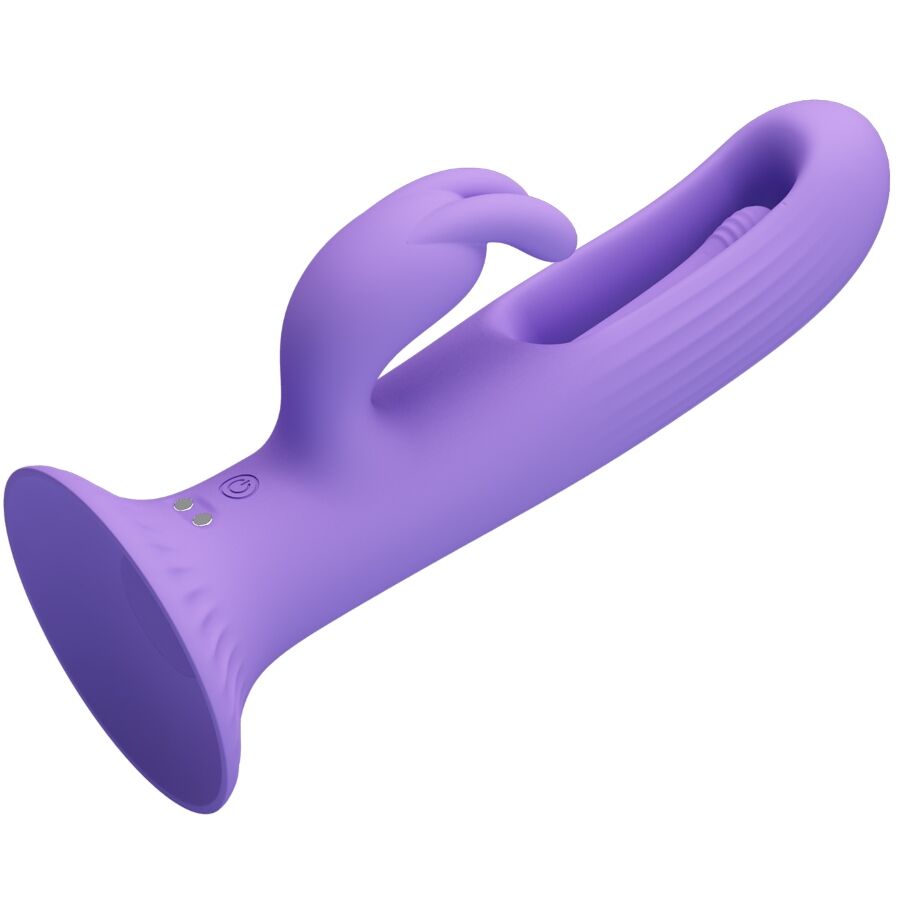 PRETTY LOVE - KILLMOULIS VIBRADOR RABBIT 12 MODOS DE VIBRACIÓN MORADO - OMerotics