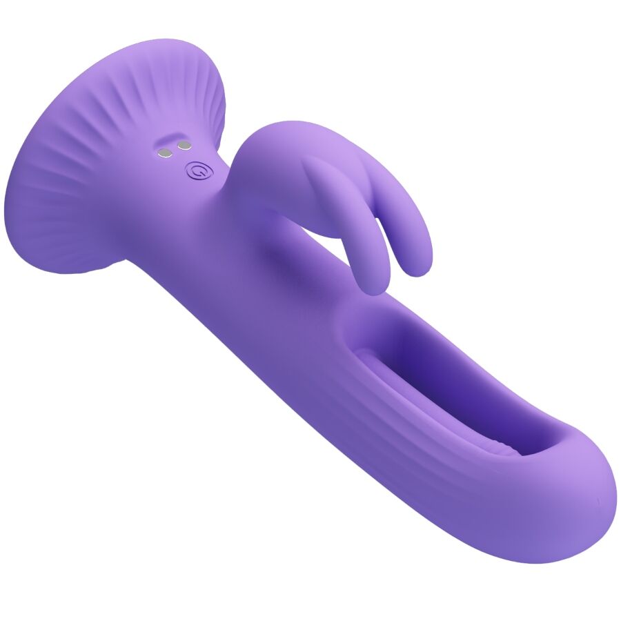 PRETTY LOVE - KILLMOULIS VIBRADOR RABBIT 12 MODOS DE VIBRACIÓN MORADO - OMerotics