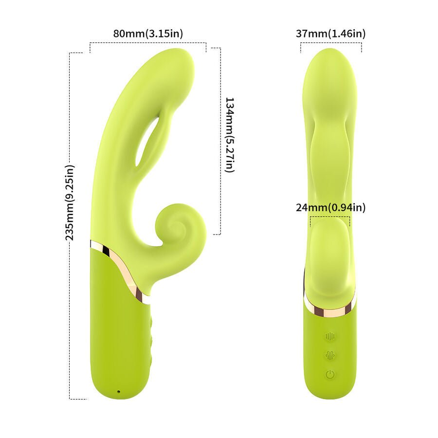 ARMONY - VIBRADOR ESTIMULADOR PUNTO A INFLABLE VERDE - OMerotics