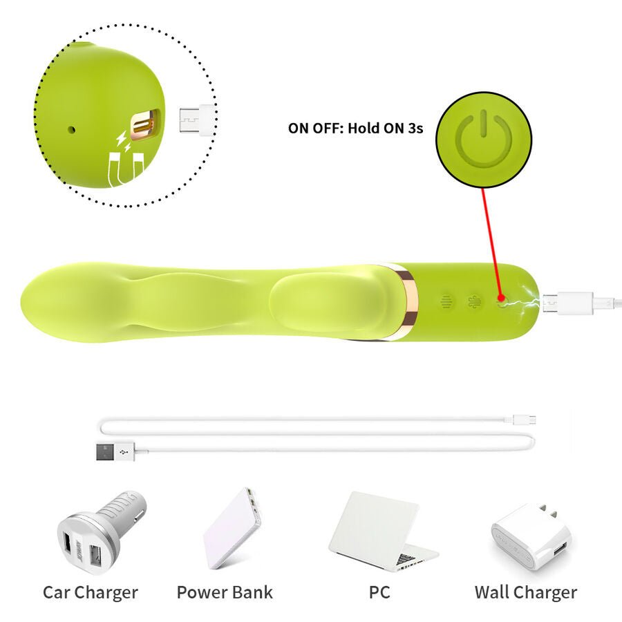 ARMONY - VIBRADOR ESTIMULADOR PUNTO A INFLABLE VERDE - OMerotics