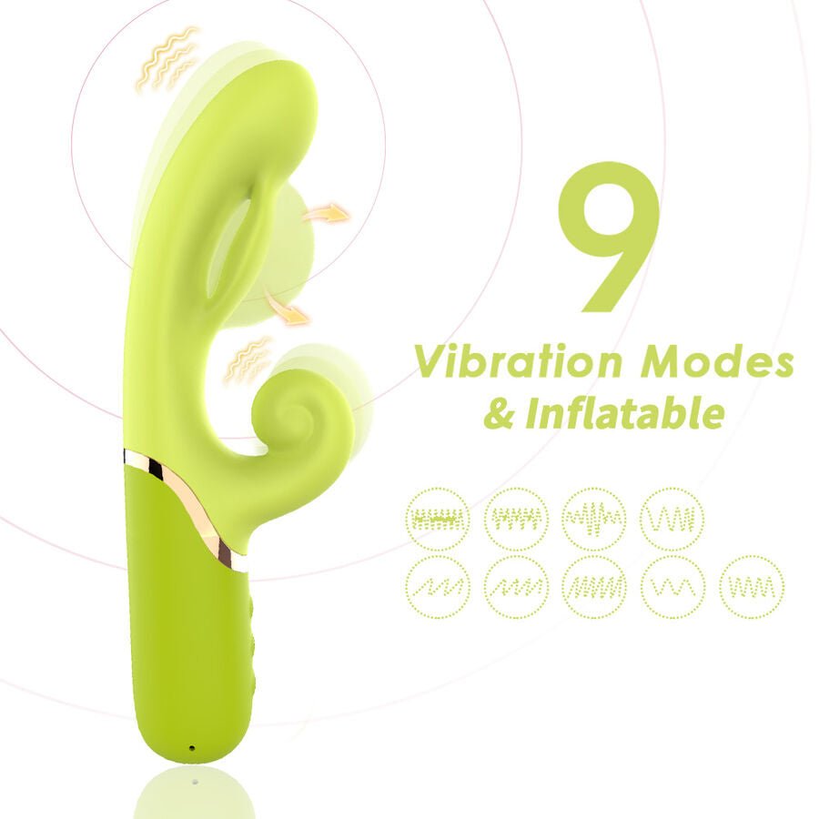 ARMONY - VIBRADOR ESTIMULADOR PUNTO A INFLABLE VERDE - OMerotics