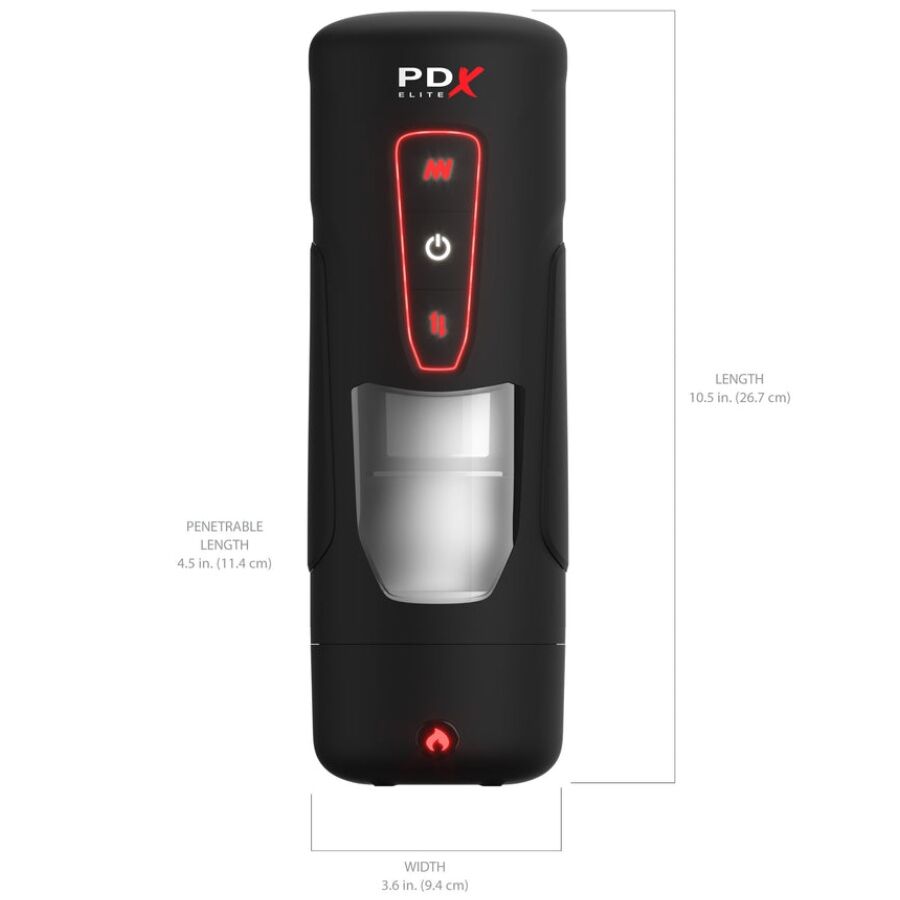 PDX ELITE - MILK ME HOTTER MASTURBADOR AUTOMÁTICO CON THRUSTING Y VIBRACIÓN EFECTO CALOR - OMerotics