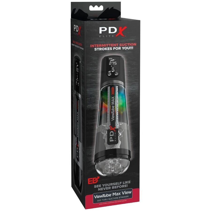 PDX ELITE - VIEWTUBE MAX VIEW MASTURNADOR AUTOMÁTICO CON SUCCIÓN TRANSPARENTE - OMerotics