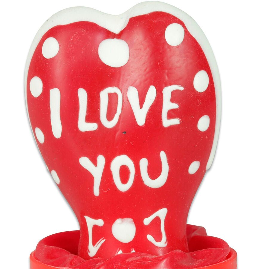 CONDOMERIE - PRESERVATIVO DECORATIVO PINTADO A MANO CORAZÓN - TE AMO MODELO 1 - OMerotics