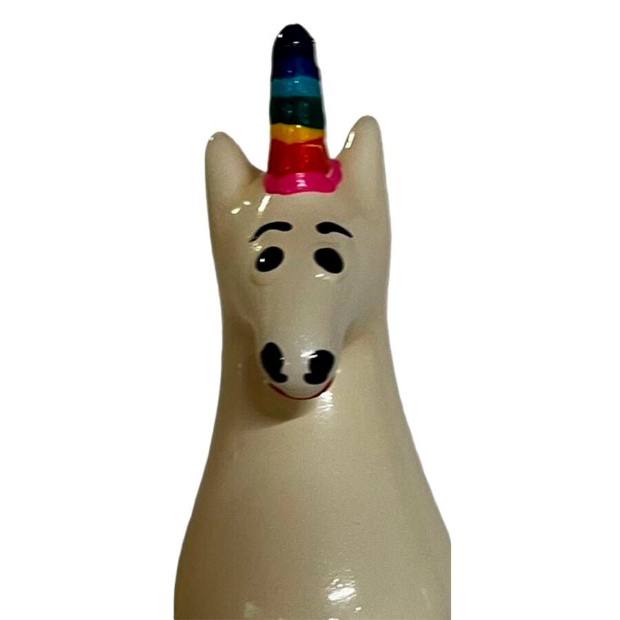 CONDOMERIE - PRESERVATIVO DECORATIVO PINTADO A MANO ARCOÍRIS UNICORNIO - OMerotics